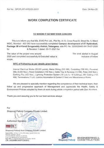 IIT Hyderabad Certificate